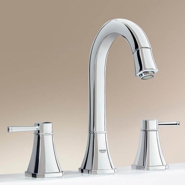 Grohe Grandera High Spout 3 Hole Basin Mixer with Pop up Waste   Chrome - Image 3