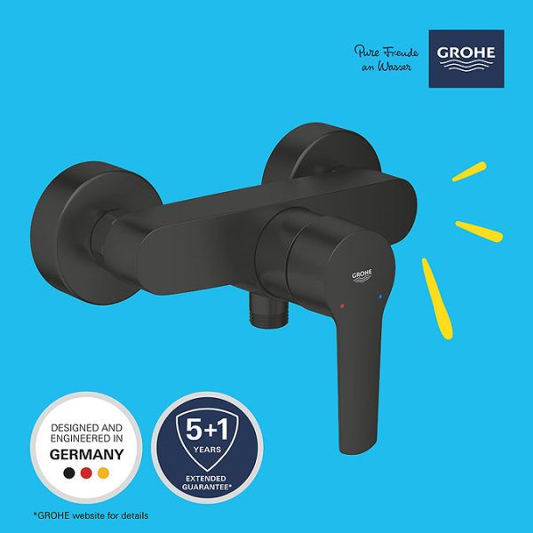 Grohe Start Wall Mounted Single Lever Shower Mixer   Matt Black - Image 2