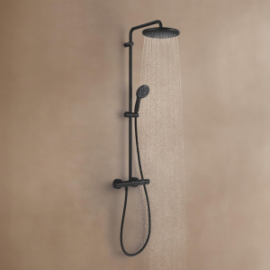 Grohe Vitalio Start 250 Thermostatic Shower System   Matt Black