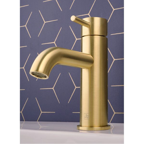 JTP Vos Brushed Brass Single Lever Basin Mixer - Image 4