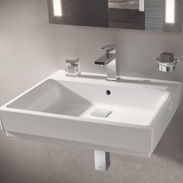 Grohe Eurocube S Size Mono Basin Mixer with Pop up Waste - Image 2