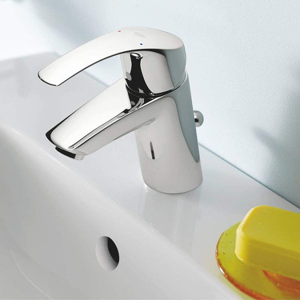 Grohe Eurosmart Mono Basin Mixer with Pop up Waste - Image 4