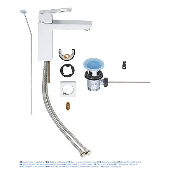 Grohe Eurocube Mono Basin Mixer with Pop up Waste - Image 5