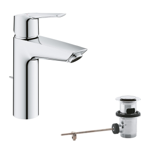 Grohe QuickFix Start M Size Mono Basin Mixer with Pop up Waste