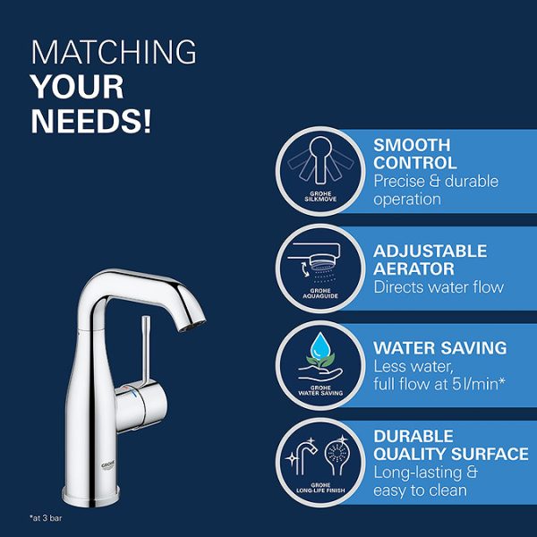 Grohe Essence Mono Basin Mixer - Image 8