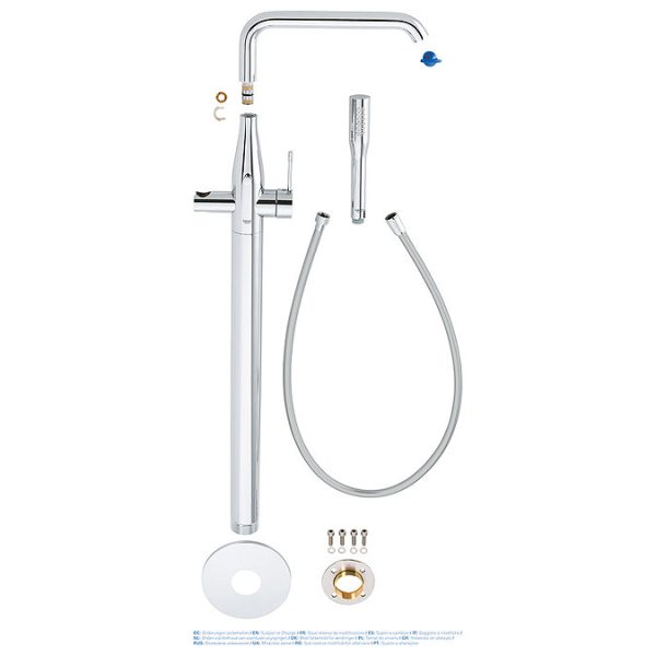 Grohe Essence Floor Mounted Bath Shower Mixer   Chrome - Image 9