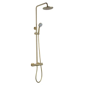 JTP Vos Brushed Brass Thermostatic Shower