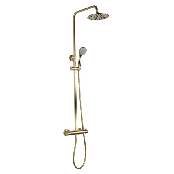 JTP Vos Brushed Brass Thermostatic Shower
