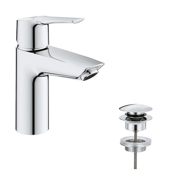 Grohe QuickFix Start S Size Mono Basin Mixer with Push Open Waste - Image 3