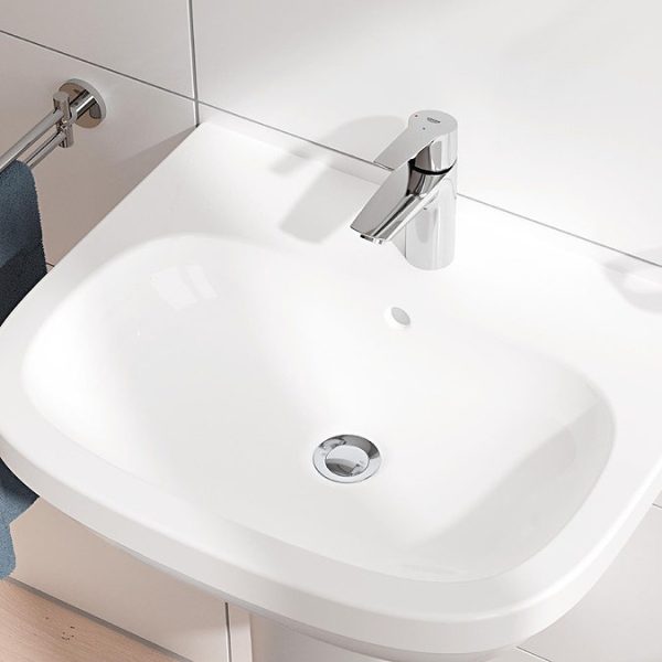 Grohe QuickFix Start SilkMove ES S Size Mono Basin Mixer with Push Open Waste - Image 4