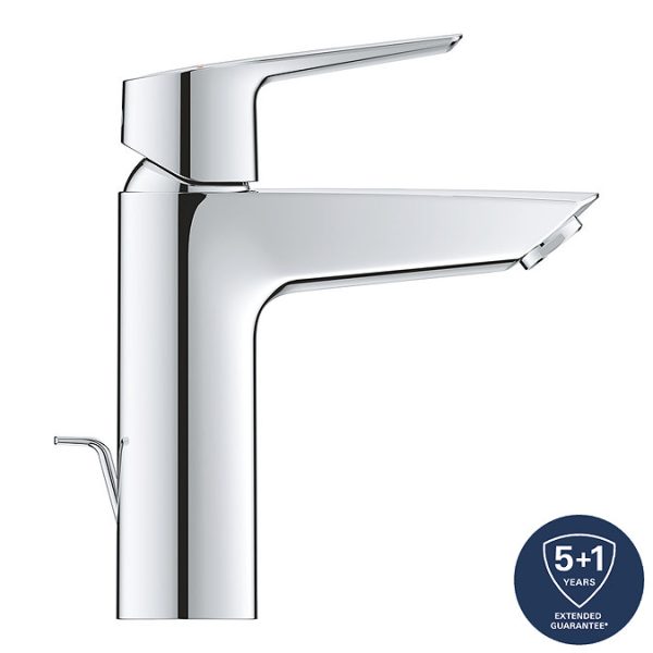 Grohe QuickFix Start SilkMove ES M Size Mono Basin Mixer with Pop up Waste - Image 2