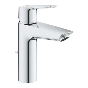 Grohe QuickFix Start SilkMove ES M Size Mono Basin Mixer with Pop up Waste