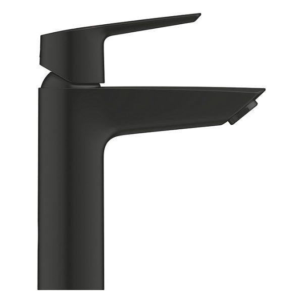 Grohe Start SilkMove ES M Size Mono Basin Mixer with Push Open Waste   Matt Black - Image 3