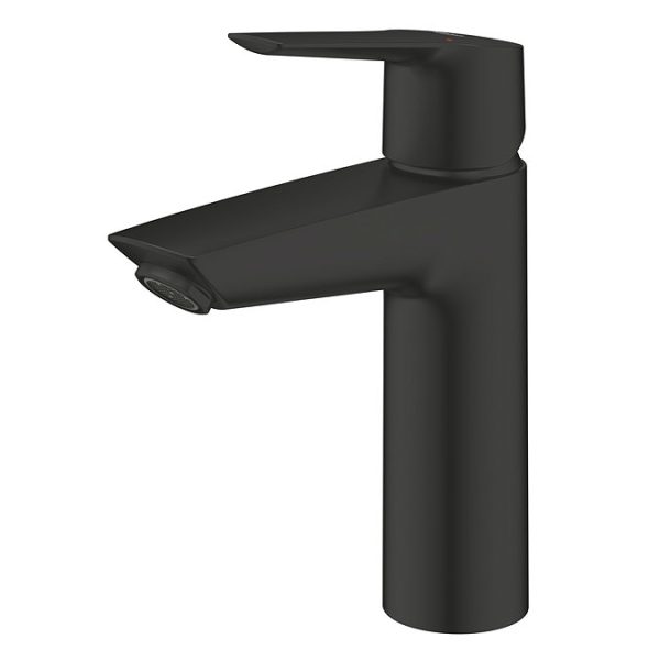 Grohe Start SilkMove ES M Size Mono Basin Mixer with Push Open Waste   Matt Black - Image 4