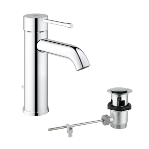 Grohe Essence S Size Mono Basin Mixer with Pop up Waste   Chrome