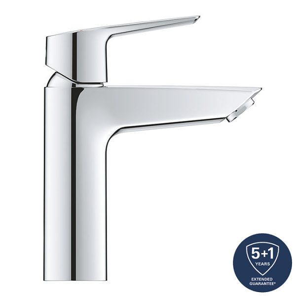 Grohe QuickFix Start SilkMove ES M Size Mono Basin Mixer with Push Open Waste - Image 2