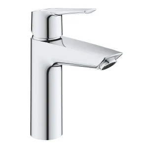 Grohe QuickFix Start SilkMove ES M Size Mono Basin Mixer with Push Open Waste