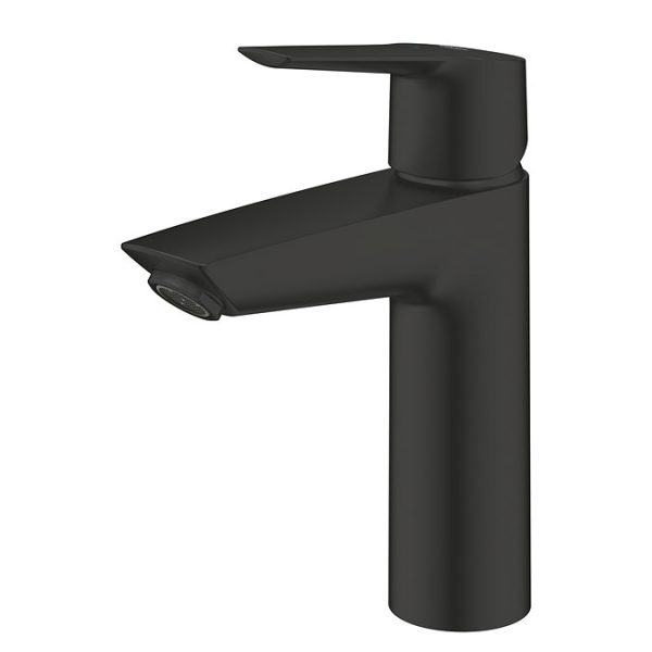 Grohe Start SilkMove M Size Mono Basin Mixer with Push Open Waste   Matt Black - Image 3