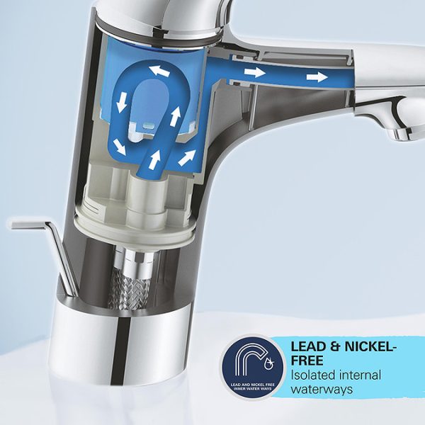 Grohe QuickFix Start S Size Mono Basin Mixer (Low Pressure) - Image 6