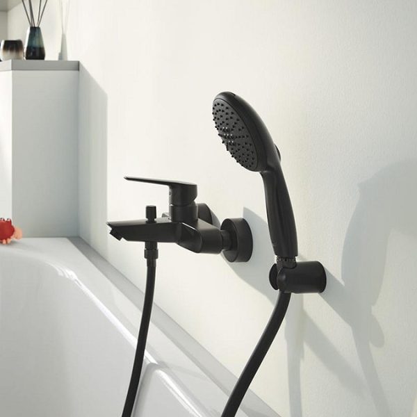 Grohe Start Wall Mounted Single Lever Bath Shower Mixer   Matt Black - Image 4