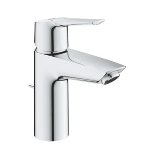 Grohe QuickFix Edge SilkMove ES S Size Mono Basin Mixer with Pop up Waste   Chrome