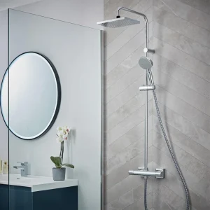 hansgrohe Vernis Shape EcoSmart Showerpipe 230 Thermostatic Shower Mixer   Chrome