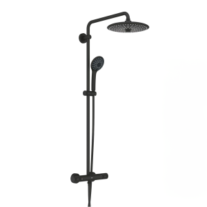 Grohe Vitalio Joy 260 Shower System with Thermostatic Mixer   Phantom Black