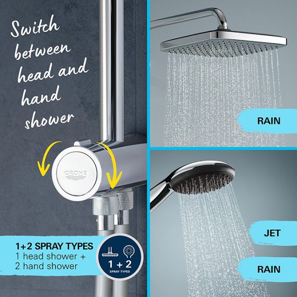 Grohe Vitalio Start System 250 Shower System with Diverter - Image 5