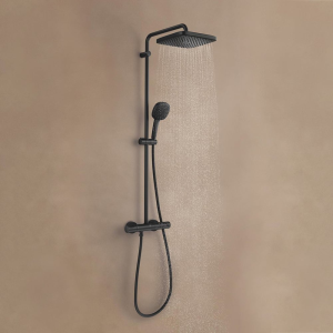 Grohe Vitalio Comfort 250 Thermostatic Shower System   Matt Black