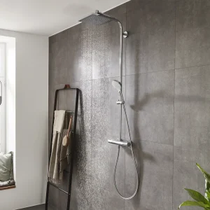 hansgrohe Crometta E Showerpipe 240 Thermostatic Shower Mixer