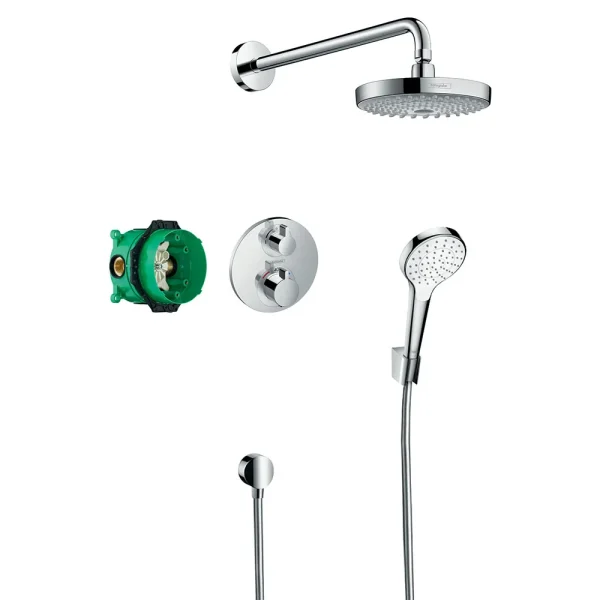 hansgrohe Croma Select S Complete Shower Set with Wall Mounted Shower Handset