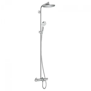 hansgrohe Crometta S Showerpipe 240 1 Jet with Thermostatic Bath Mixer