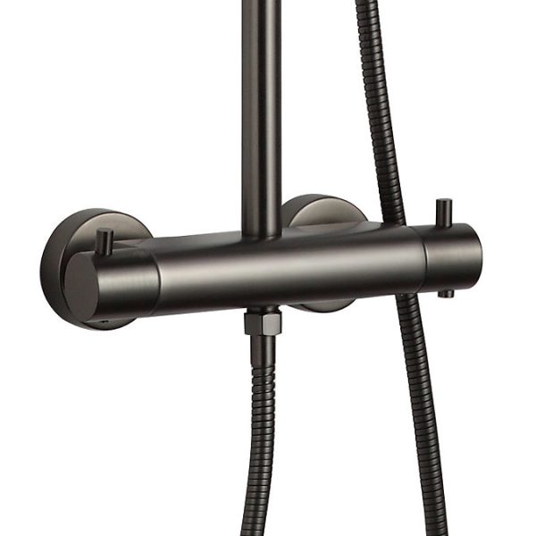 JTP Vos Brushed Black Thermostatic Shower - Image 2