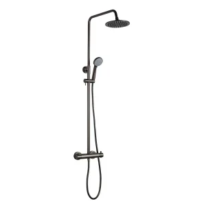 JTP Vos Brushed Black Thermostatic Shower
