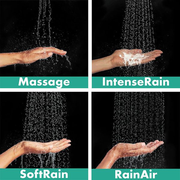 hansgrohe Croma E Showerpipe 280 EcoSmart 9 l/min Thermostatic Shower Mixer - Image 3