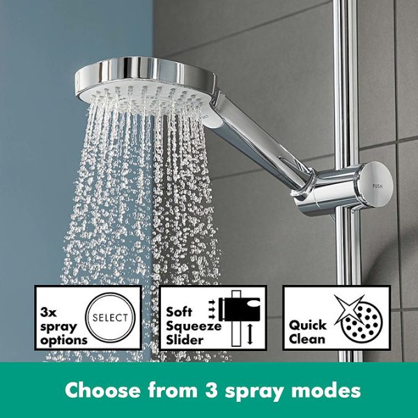 hansgrohe Croma E Showerpipe 280 Thermostatic Bath Shower Mixer - Image 4