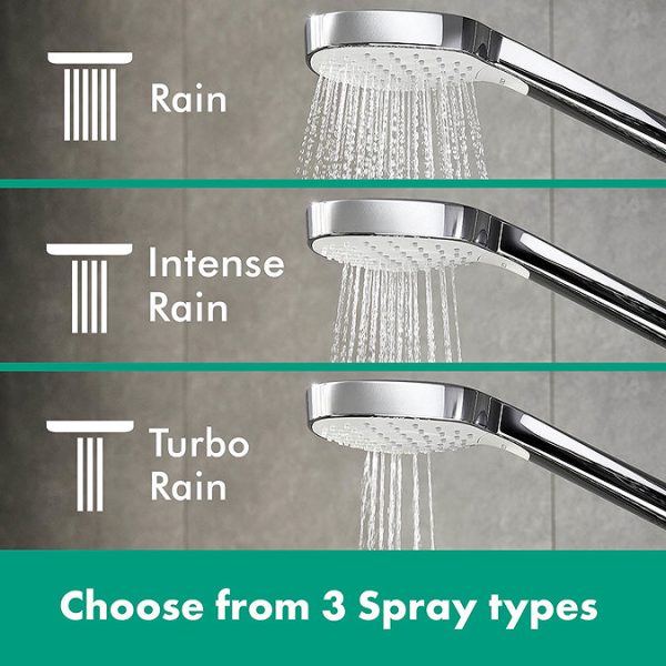 hansgrohe Croma E Complete Shower Set with Wall Mounted Shower Handset - Image 4