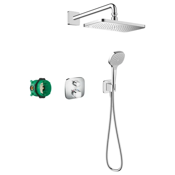 hansgrohe Croma E Complete Shower Set with Wall Mounted Shower Handset