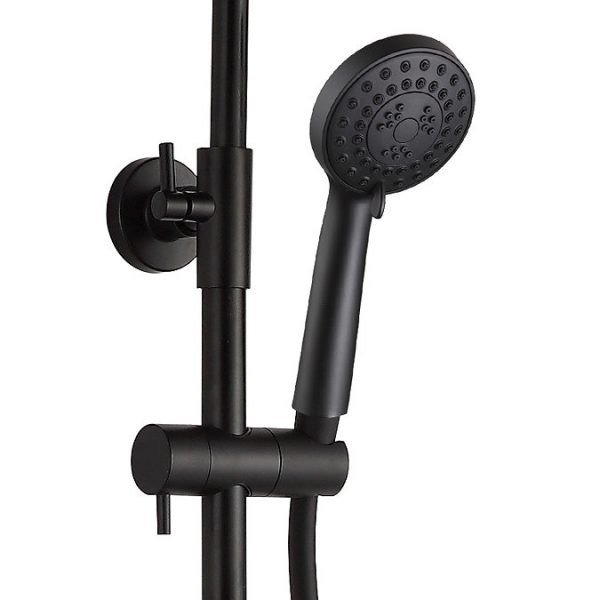 JTP Vos Matt Black Thermostatic Shower - Image 4