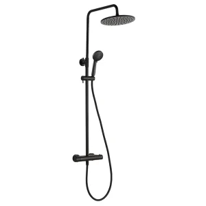 JTP Vos Matt Black Thermostatic Shower