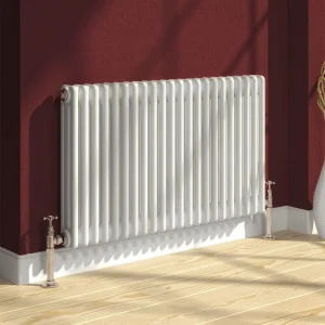 Reina Colona 2 Column Horizontal Radiator   Matt White