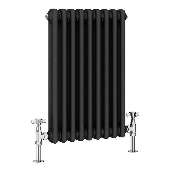 Keswick 600 x 425mm Radiator Matt Black 2 Column - Image 4