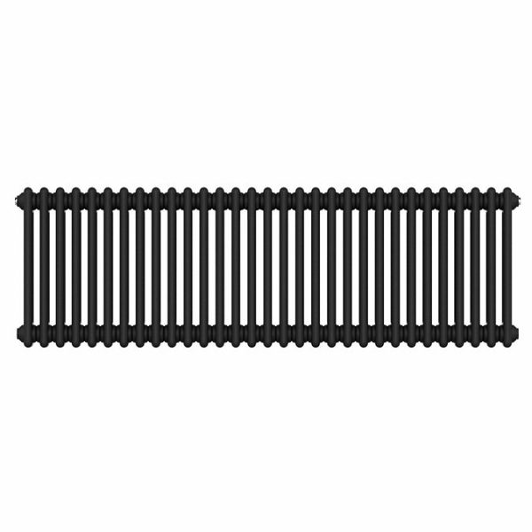 Keswick 450 x 1415mm Cast Iron Style Traditional 2 Column Matt Black Radiator - Image 3