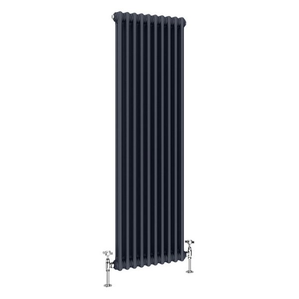 Keswick 1500 x 470mm Cast Iron Style Traditional 2 Column Anthracite Radiator - Image 6