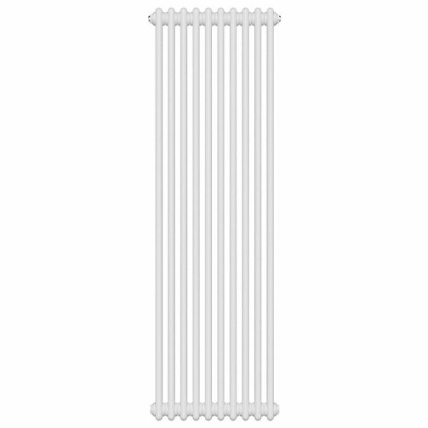 Keswick 1500 x 470mm Cast Iron Style Traditional 2 Column White Radiator - Image 3