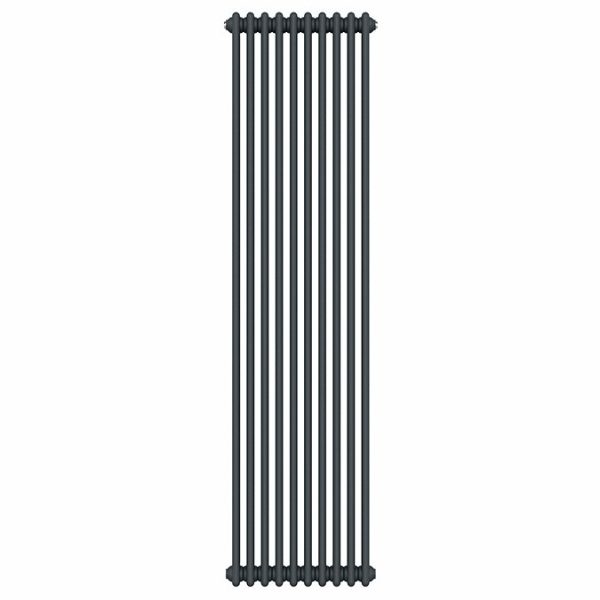 Keswick 1800 x 470mm Cast Iron Style Traditional 2 Column Anthracite Radiator - Image 3