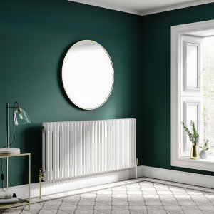 Keswick 600 x 1370mm Cast Iron Style Traditional 2 Column White Radiator