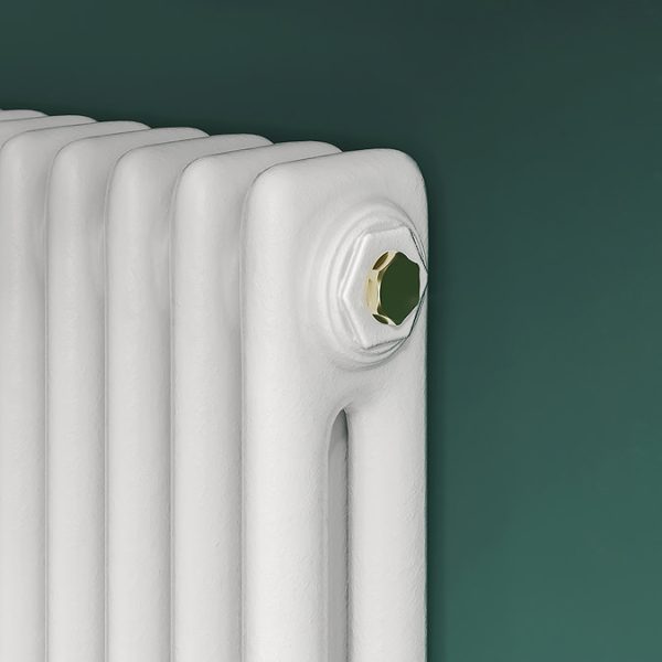 Keswick 300 x 1010mm Horizontal Radiator White 2 Column (22 Sections) - Image 4
