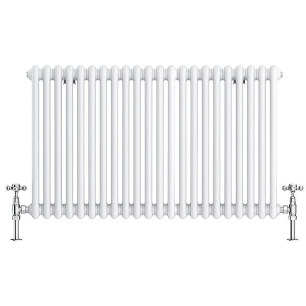 Keswick 600 x 1010mm Cast Iron Style Traditional 2 Column White Radiator - Image 5