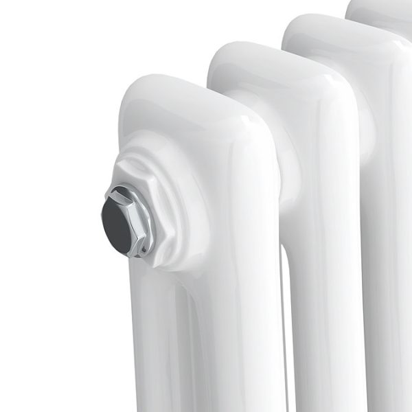 Keswick 300 x 1010mm Horizontal Radiator White 2 Column (22 Sections) - Image 3